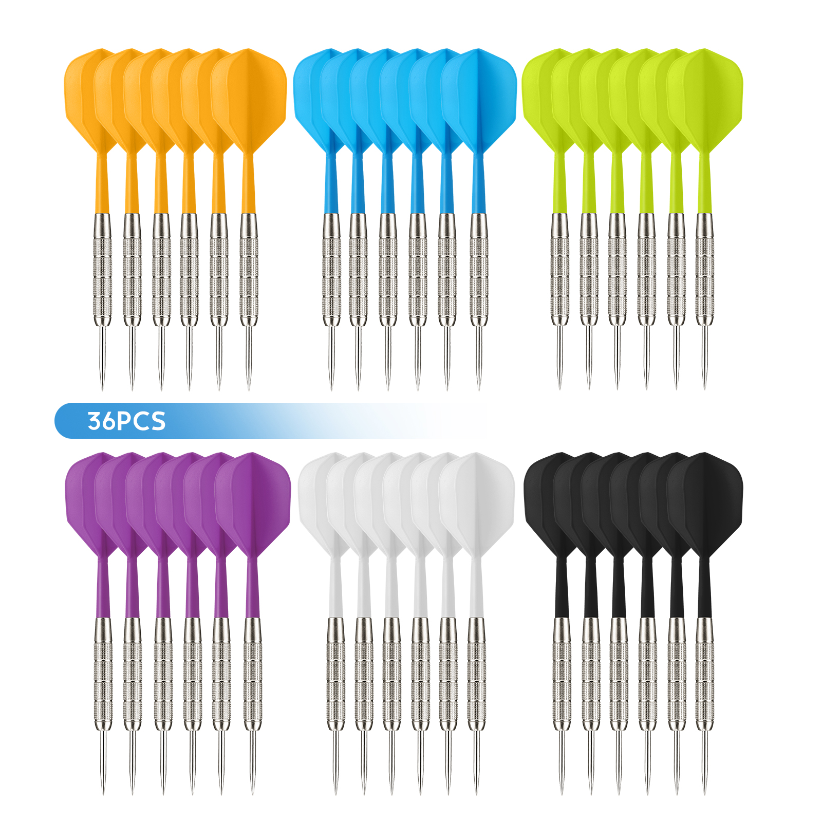 Party Games Adults Indoor - Huanqu 36-Piece Professional Iron Dart Set