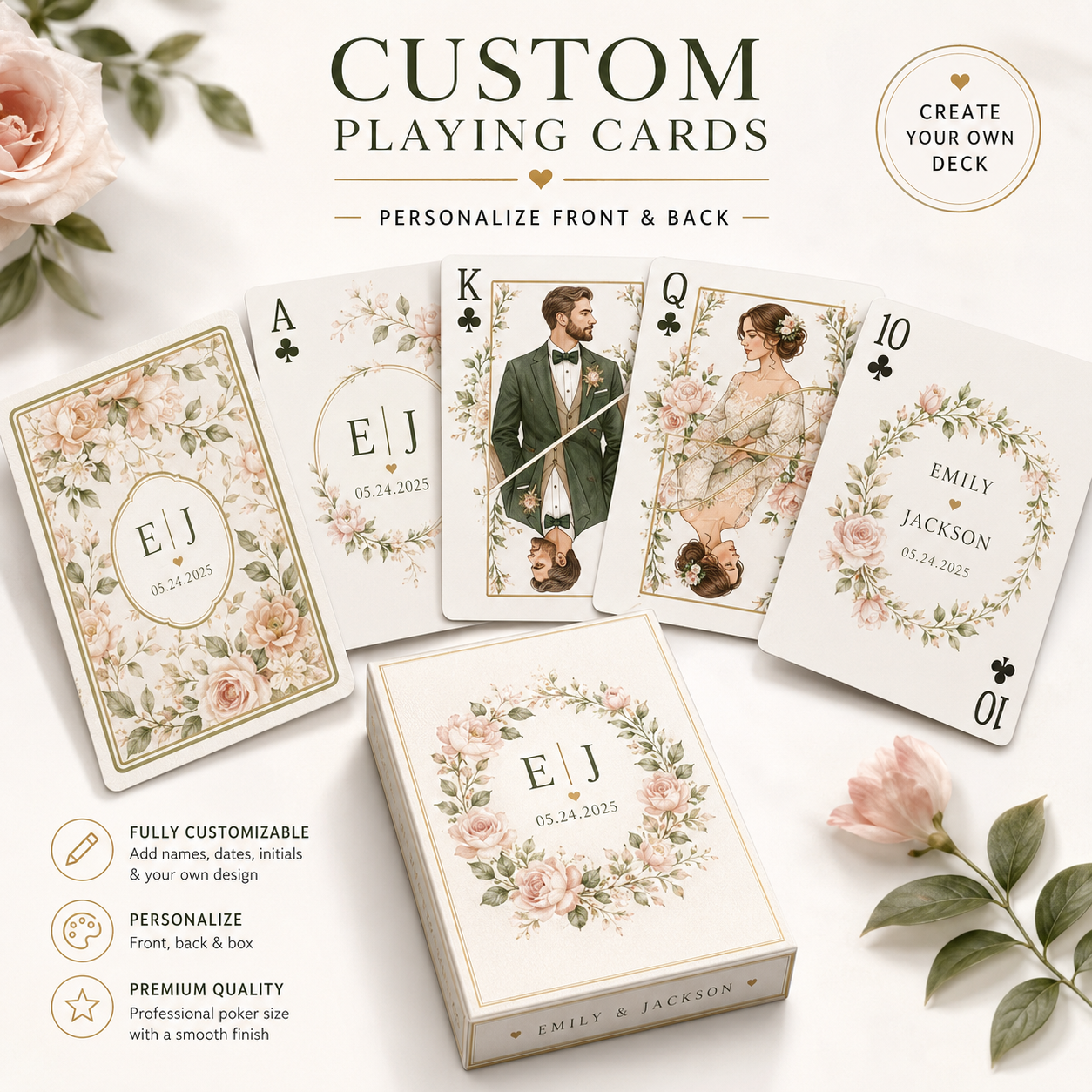Party Games Girls Night - Custom Poker Playing Cards Personalized Photo