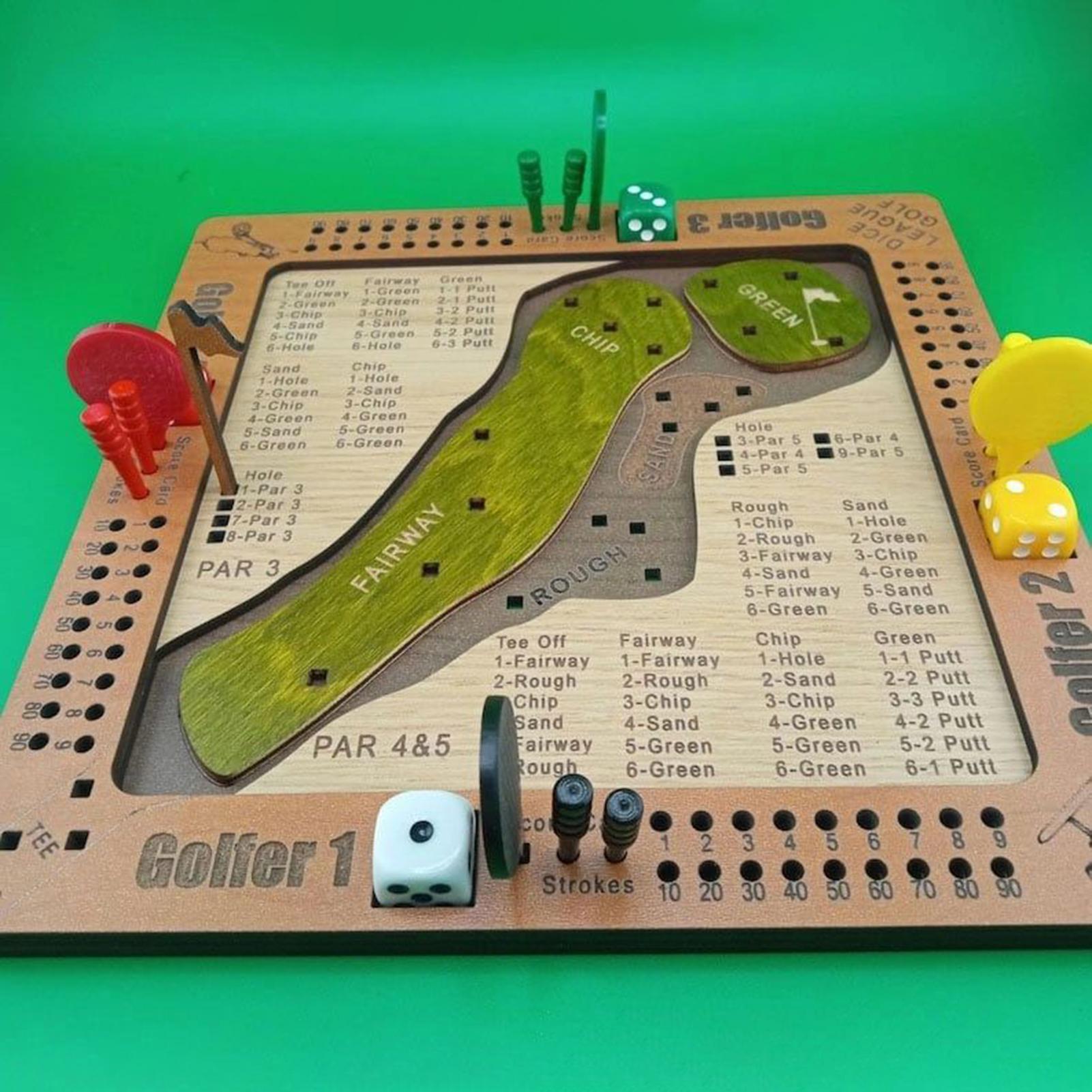 Golf Dice Game Wooden Challeng - Party Games Adults Indoor 评论和价格