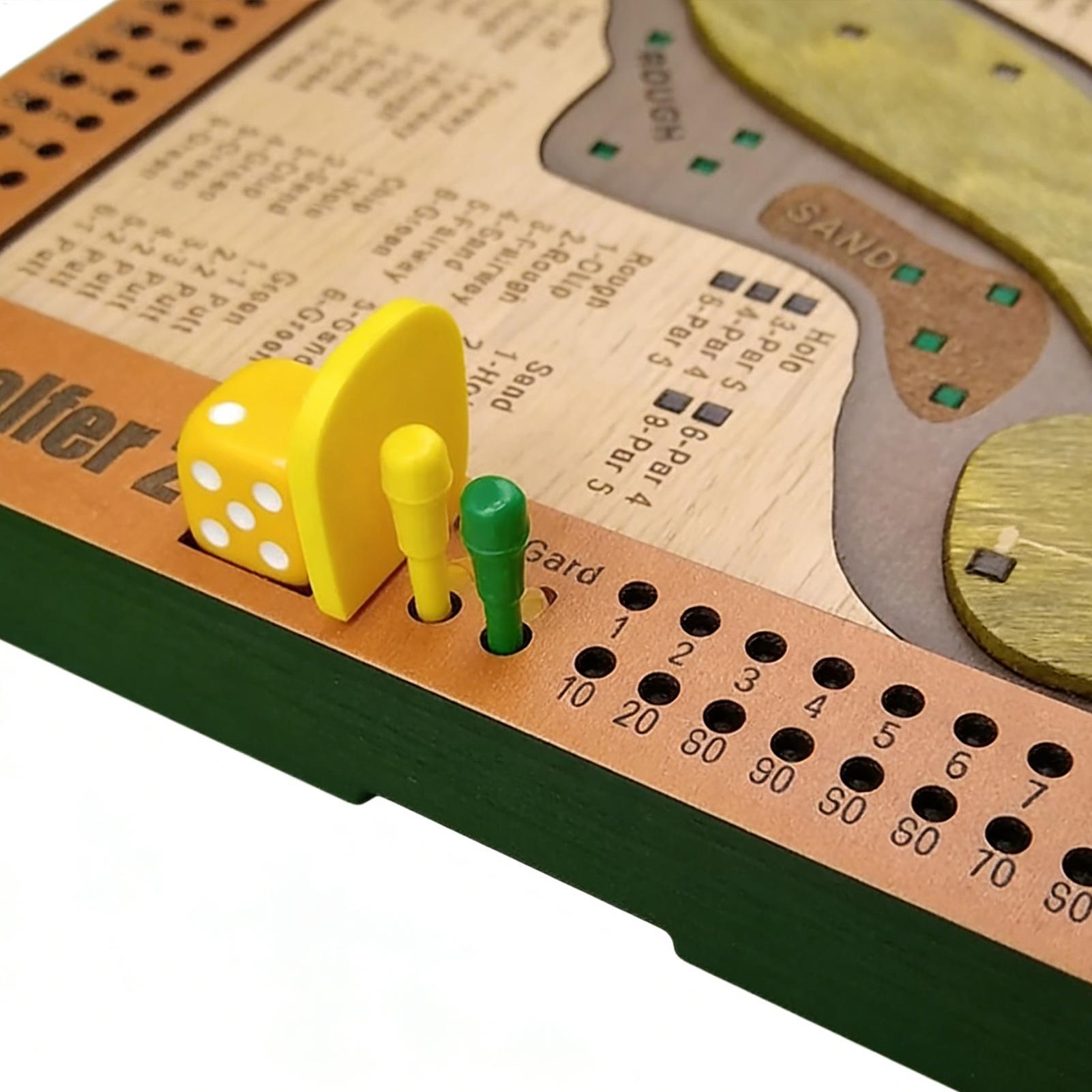 Golf Dice Game Wooden Challeng - Party Games Adults Indoor 评论和价格