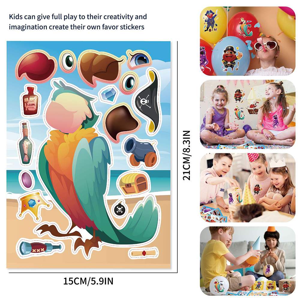 8/16Sheets Cool Pirate Ship Pu - Party Games Instagram 评论和价格