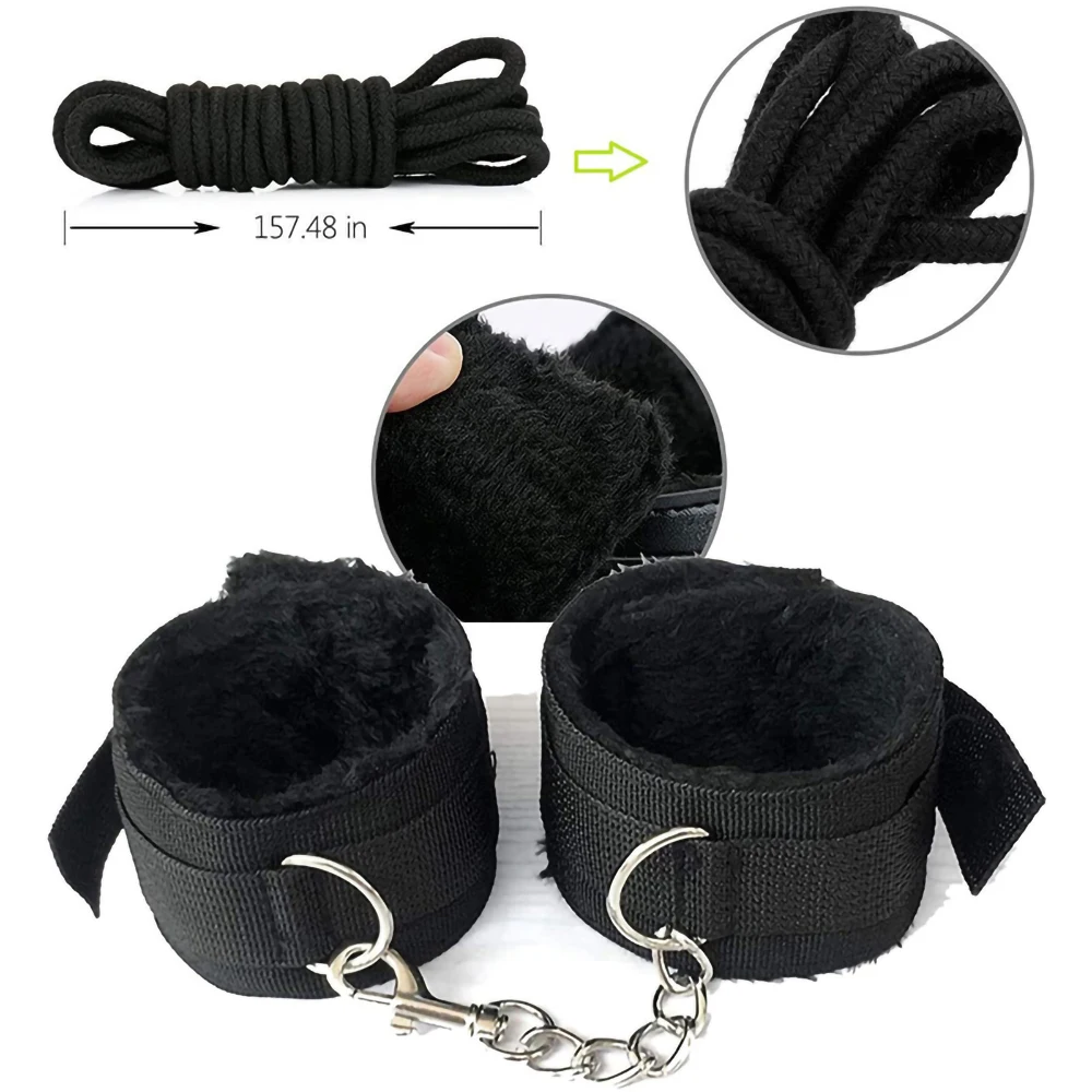 Leather BDSM Kit Handcuffs Sex - Party Games Couple 评论和价格