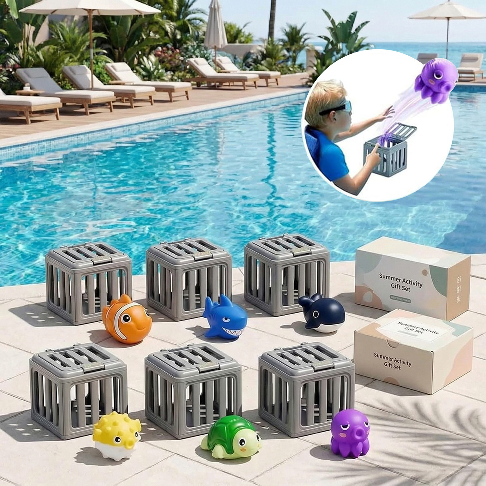 Kids Pool Diving Toys with Fis - Party Games Youth 评论和价格