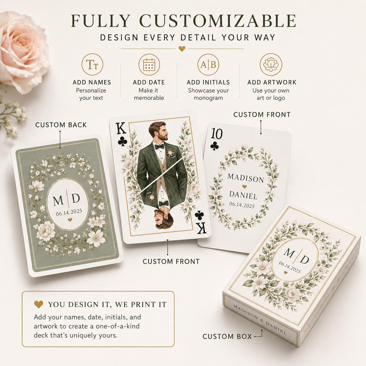 Custom Poker Playing Cards Per - Party Games Girls Night 评论和价格