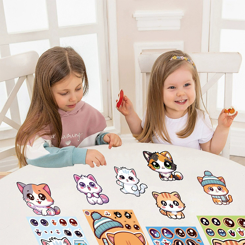 8/16Sheets Cute Cat Cartoon Ma - Party Games Instagram 评论和价格