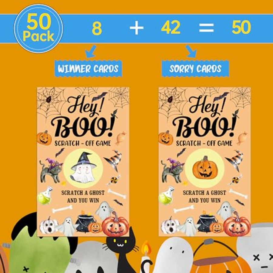Halloween Games -50 Pack, Scra - Party Games Group For Adults 评论和价格