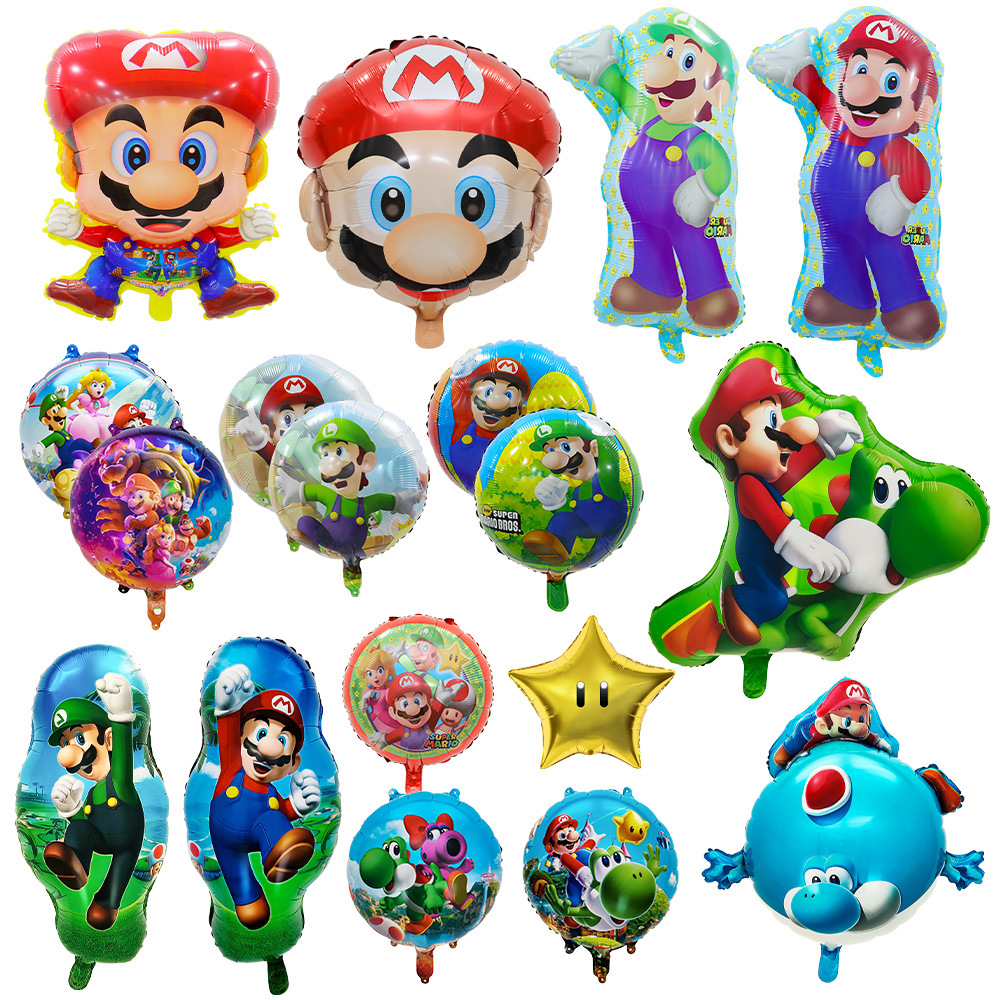Cartoon Mario Bros Balloon Set - Party Games Mario 评论和价格
