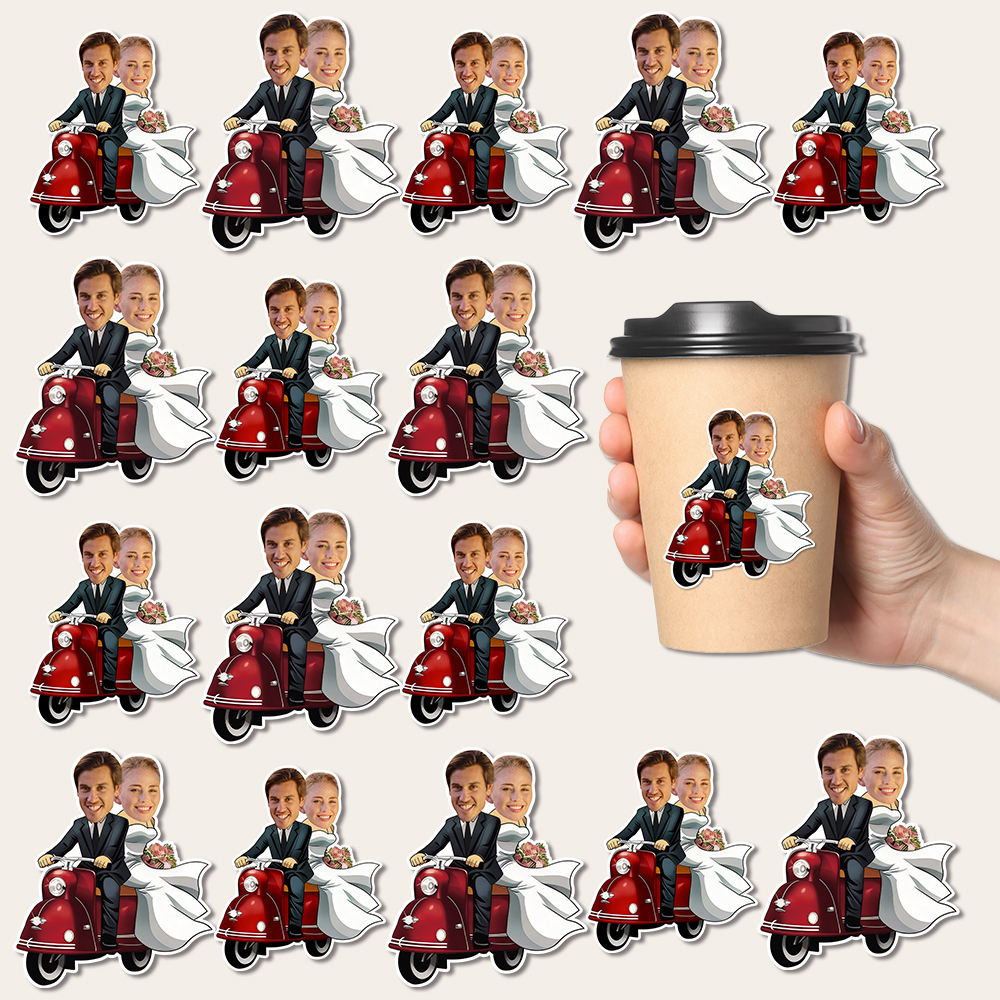 Custom Face Stickers for Weddi - Party Games Couple 评论和价格