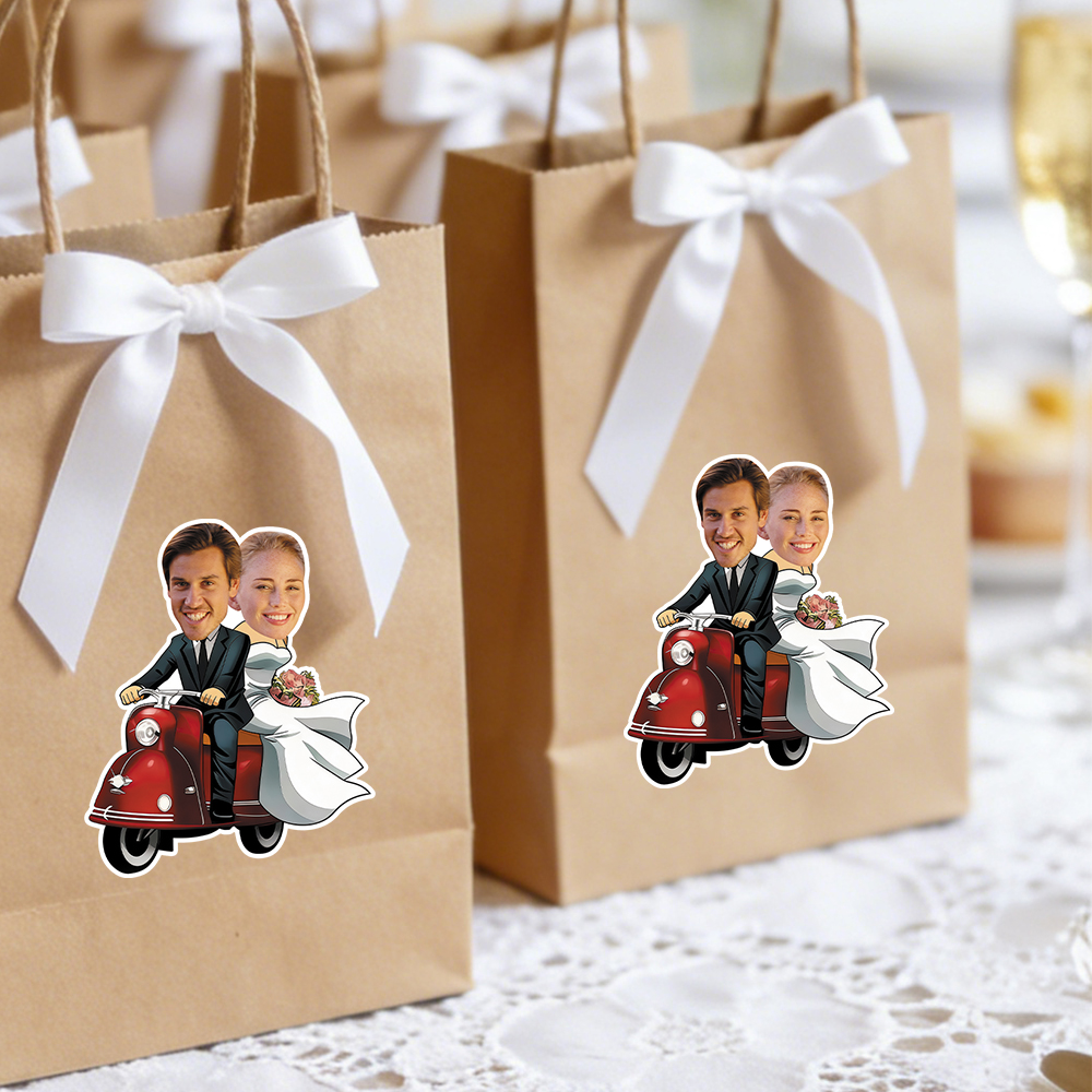 Custom Face Stickers for Weddi - Party Games Couple 评论和价格