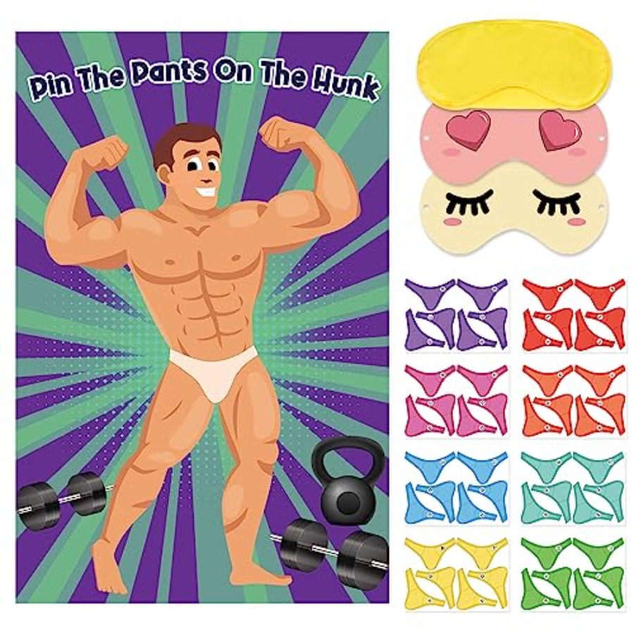 Bridal Shower Games Pin The Pa - Party Games Girls Night 评论和价格