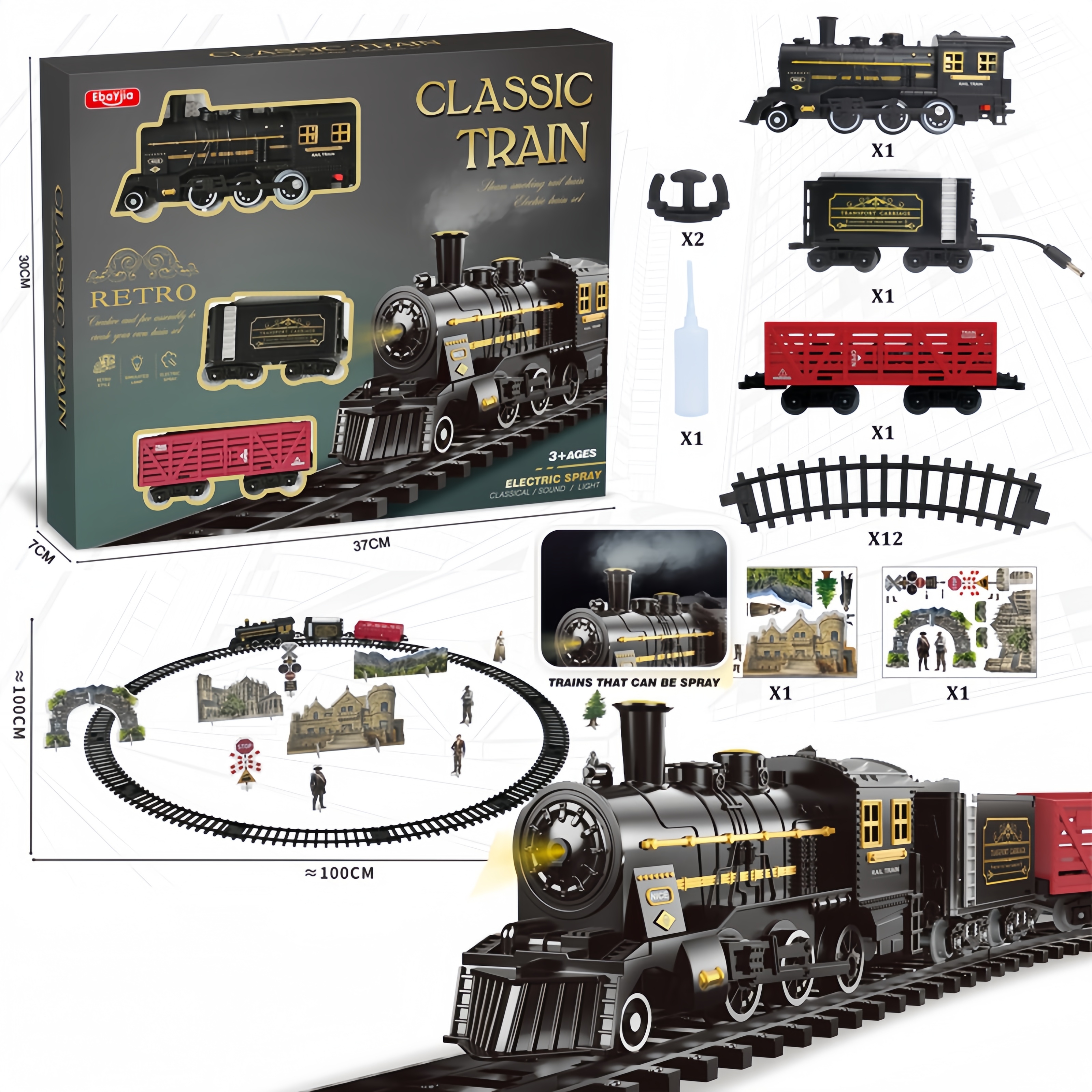Kids Electric Steam Alloy Trai - Party Games Steam 评论和价格