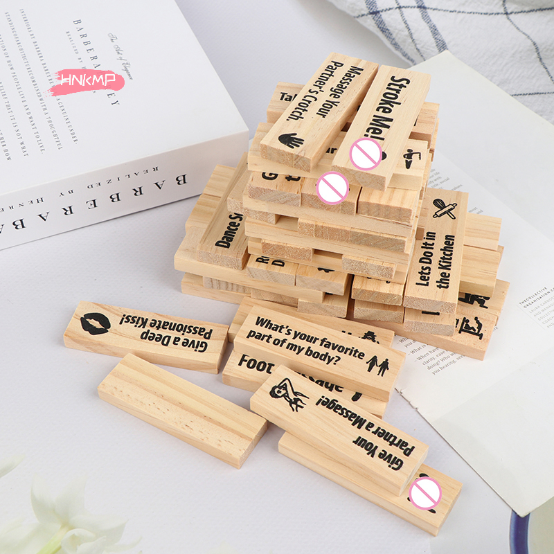 48Pcs Deluxe Wooden Building B - Party Games Couple 评论和价格