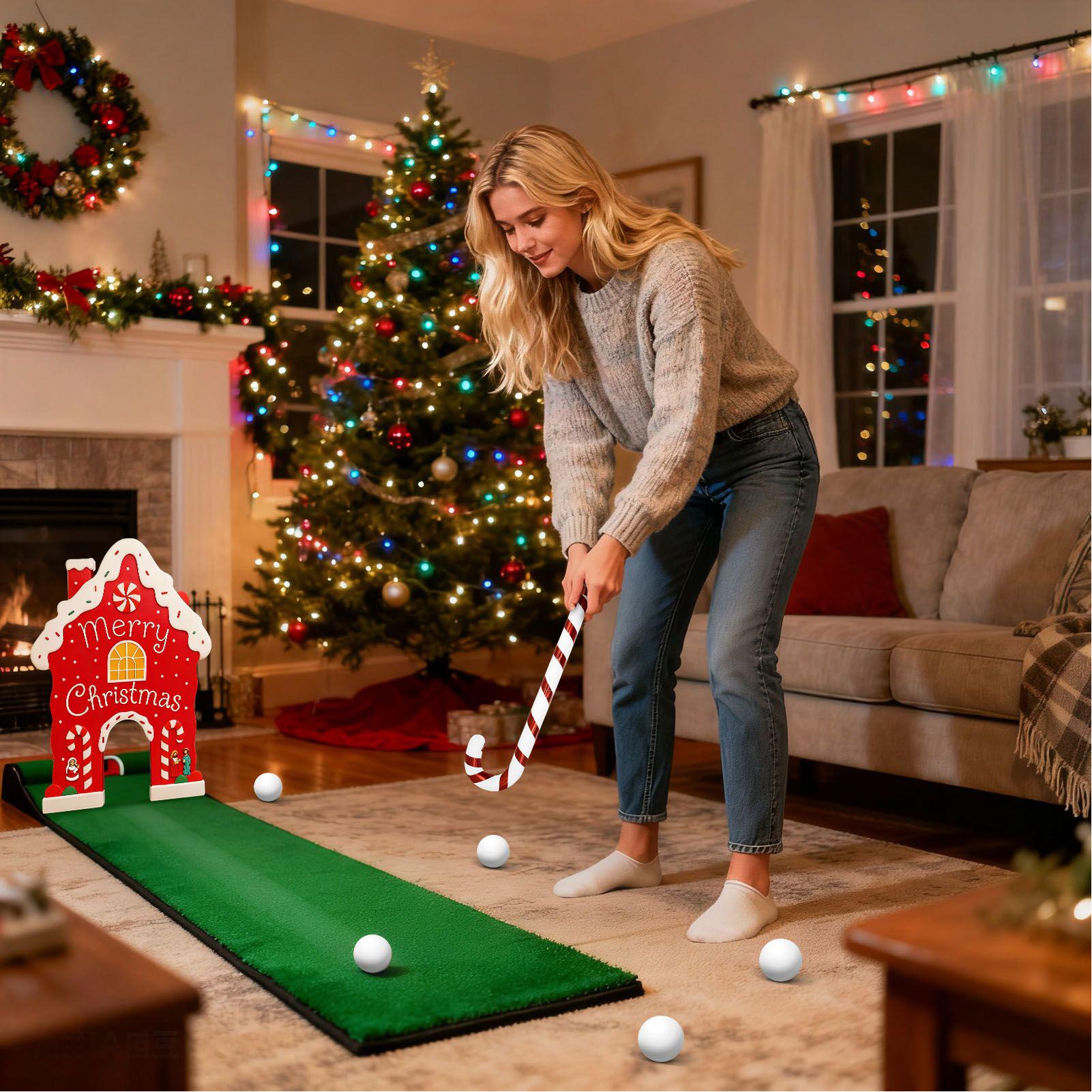 Indoor Golf Game Christmas Por - Party Games Adults Indoor 评论和价格
